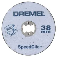 Диск карбофлексен за рязане Dremel на метал 3 бр., в к-кт с накрайник 38 мм, 2 бр., 0.75 мм, 22.2 мм, EZ SpeedClic SC406