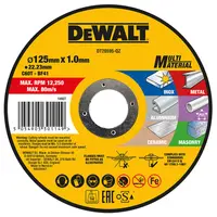 Диск карбофлексен за рязане DeWALT универсален  125 мм, 1 мм, 22.23 мм, Multi Material