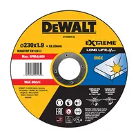 Диск карбофлексен за рязане DeWALT на неръждаема стомана  230 мм, 1.9 мм, 22.23 мм, Extreme