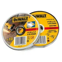 Диск карбофлексен за рязане DeWALT на неръждаема стомана  115 мм, 10 бр., 1.2 мм, 22.23 мм