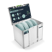 Шкурка за ротационен шлайф Festool с велкро с 8 отвора комплект 225 мм, P120, P180, P240, P80, 100 бр., SYS-STF D225 GR NET-Set - product - 001 FST3364