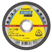 Диск карбофлексен за рязане Klingspor на неръждаема стомана  115 мм, 22.2 мм, 1 мм, Kronenflex A 660 R Supra - product - 001 KLG 771