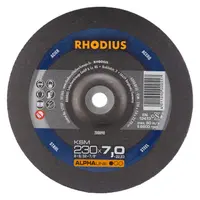 Диск карбофлексен за шлайфане Rhodius на метал  230 мм, 22.23 мм, 6 мм, KSM