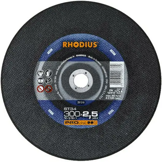 Диск карбофлексен за рязане Rhodius на метал  350 мм, 3 мм, 25.4 мм, ST34