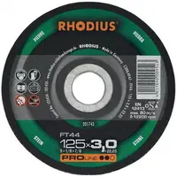 Диск карбофлексен за рязане Rhodius на камък и неметали  125 мм, 3 мм, 22.23 мм, FT44