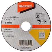 Диск карбофлексен за рязане Makita на неръждаема стомана  125 мм, 22.23 мм, 1.2 мм, D-18770 - product - 001 MKT 980