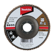 Ламелен диск за шлайфане Makita на метал и неръждаема стомана  125 мм, 22.23 мм, P40, конусен, B-53920 - product - 001 MKT1304
