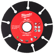 Диск карбиден за рязане Milwaukee на дърво, пластмаса, гипсокартон  125 мм, 22.23 мм, CB 125 - product - 001 MLA2813