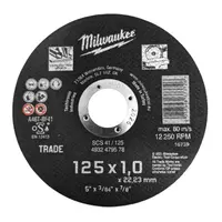 Диск карбофлексен за рязане Milwaukee на неръждаема стомана  125 мм, 1 мм, 22.2 мм, SCS41