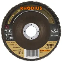 Ламелен диск за шлайфане Rhodius на неръждаема стомана  125 мм, 22.23 мм, P80, LSZ F2