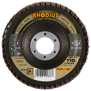 Ламелен диск за шлайфане Rhodius на неръждаема стомана  125 мм, 22.23 мм, P120, конусен, LSZ F1 - product - 001 RDS2068