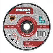 Диск карбофлексен за рязане Raider на метал  100 мм, 16 мм, 1 мм - product - 001 RID2192
