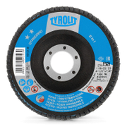 Ламелен диск за шлайфане Tyrolit на метал и неръждаема стомана  115 мм, 22.23 мм, P60, конусен, Standard** 2in1 - product - 001 TRT1567