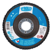 Ламелен диск за шлайфане Tyrolit на метал и неръждаема стомана  115 мм, 22.23 мм, P120, конусен, Standard** 2in1 - product - 001 TRT1569