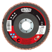 Ламелен диск за шлайфане Tyrolit на неръждаема стомана  125 мм, 22.23 мм, P40, конусен, Premium*** Ceramic - product - 001 TRT1610