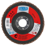 Ламелен диск за шлайфане Tyrolit на неръждаема стомана  125 мм, 22.23 мм, P60, конусен, Premium*** Ceramic - product - 001 TRT1611