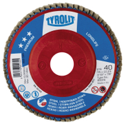 Ламелен диск за шлайфане Tyrolit на метал и неръждаема стомана  125 мм, 22.23 мм, P40, прав, Premium*** Longlife - product - 001 TRT1612