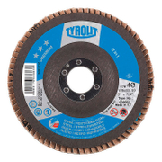 Ламелен диск за шлайфане Tyrolit на метал и неръждаема стомана  125 мм, 22.23 мм, P60, конусен, Premium*** 2in1 - product - 001 TRT1773