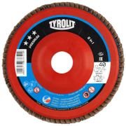 Ламелен диск за шлайфане Tyrolit на метал и неръждаема стомана  115 мм, 22.23 мм, P60, конусен, Premium*** 2in1 - product - 001 TRT1867