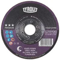 Диск карбофлексен за шлайфане Tyrolit на чугун  125 мм, 22.2 мм, 7 мм, Premium*** Focur Extra