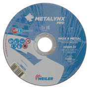 Диск карбофлексен за рязане Weiler на неръждаема стомана  125 мм, 22.2 мм, 1 мм, Metalynx Pro - product - 001 VVI 709