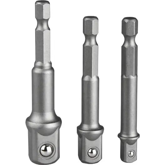 Адаптор преход за вложки HiKOKI - Hitachi  3 бр., шестостен - квадрат, 1/4" х 3/8" х 1/2"