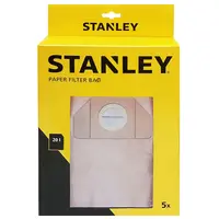 Торбичка Stanley филтърна за прахосмукачка  20 л, 5 бр., хартия, SXVC20XTE