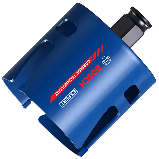 Боркорона за дърво и пластмаса Bosch с карбидни пластини и присъединяване Power Change Plus  68x60 мм, Expert Construction Material