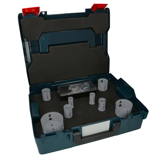 Боркорона универсална Bosch със захват Power Change Plus комплект 20, 30, 44, 60, 68, 114х44 мм, 8 бр., PRO Multi Material PC Plus