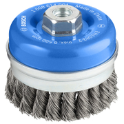 Четка чашковидна за ъглошлайф Bosch от стоманена усукана тел  ф 90 мм, 0.5 мм, M14, PRO Metal heavy - product - 003 BSH2784