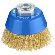 Четка чашковидна за ъглошлайф Bosch от стоманена тел с месинг  ф 70 мм, 0.3 мм, M14, PRO Metal clean - product - 003 BSH2786