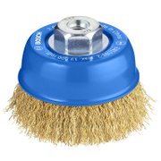 Четка чашковидна за ъглошлайф Bosch от стоманена тел с месинг  ф 75 мм, 0.3 мм, M14, PRO Multi Material clean - product - 003 BSH2794