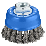 Четка чашковидна за ъглошлайф Bosch от стоманена усукана тел  ф 75 мм, 0.35 мм, M14, PRO Metal heavy - product - 003 BSH2792