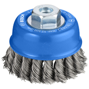 Четка чашковидна за ъглошлайф Bosch от стоманена усукана тел  ф 75 мм, 0.5 мм, М10, PRO Metal heavy - product - 003 BSH2793