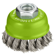 Четка чашковидна за ъглошлайф Bosch от неръждаема усукана тел  ф 65 мм, 0.35 мм, M14, PRO Stainless Steel heavy - product - 003 BSH2801