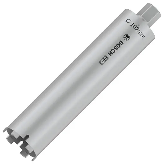 Боркорона за зидария Bosch с диамантени сегменти и резба UNC 1 1/4"  102x400 мм, PRO Core Cutter dry