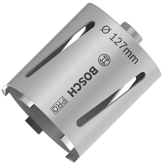 Боркорона за зидария Bosch с диамантени сегменти и резба G 1/2"  127x150 мм, PRO Core Cutter dry