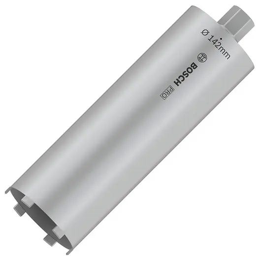 Боркорона за зидария Bosch с диамантени сегменти и резба UNC 1 1/4"  142x400 мм, PRO Core Cutter dry