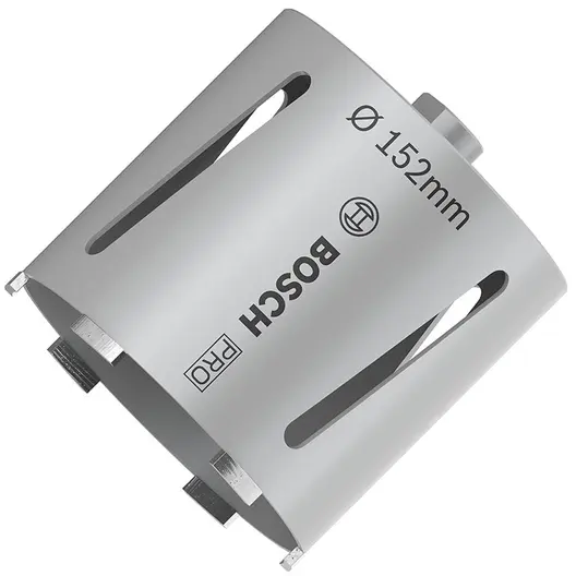 Боркорона за зидария Bosch с диамантени сегменти и резба G 1/2"  152x150 мм, PRO Core Cutter dry