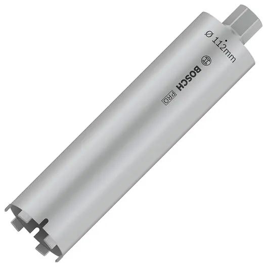 Боркорона за зидария Bosch с диамантени сегменти и резба UNC 1 1/4"  112x400 мм, PRO Core Cutter dry