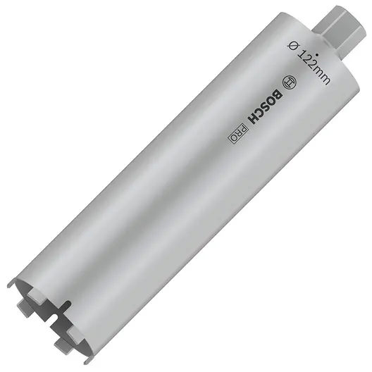 Боркорона за зидария Bosch с диамантени сегменти и резба UNC 1 1/4"  122x400 мм, PRO Core Cutter dry