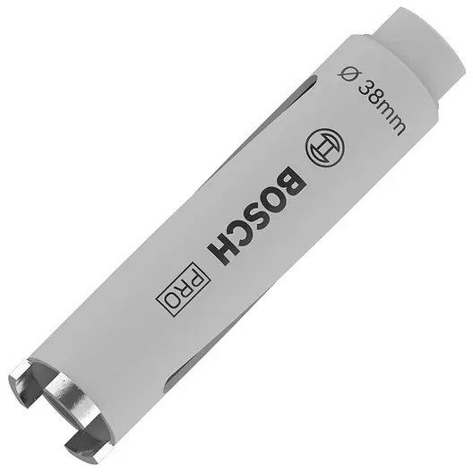 Боркорона за зидария Bosch с диамантени сегменти и резба G 1/2"  38x150 мм, PRO Core Cutter dry