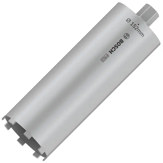 Боркорона за зидария Bosch с диамантени сегменти и резба UNC 1 1/4"  152x400 мм, PRO Core Cutter dry