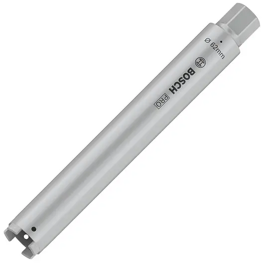 Боркорона за зидария Bosch с диамантени сегменти и резба UNC 1 1/4"  62x400 мм, PRO Core Cutter dry