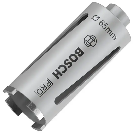 Боркорона за зидария Bosch с диамантени сегменти и резба G 1/2"  65x150 мм, PRO Core Cutter dry