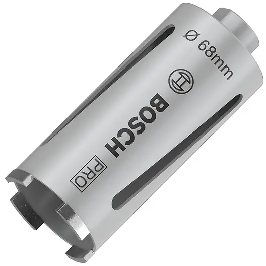 Боркорона за зидария Bosch с диамантени сегменти и резба G 1/2"  68x150 мм, PRO Core Cutter dry