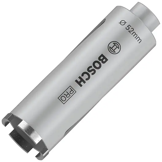 Боркорона за зидария Bosch с диамантени сегменти и резба G 1/2"  52x150 мм, PRO Core Cutter dry