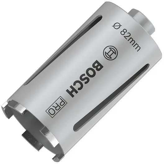 Боркорона за зидария Bosch с диамантени сегменти и резба G 1/2"  82x150 мм, PRO Core Cutter dry