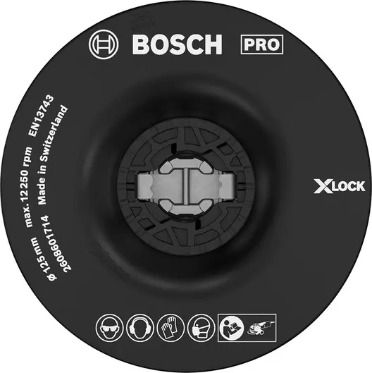 Подложна шайба Bosch за ъглошлайф мека  ф 125 мм, X-Lock, PRO