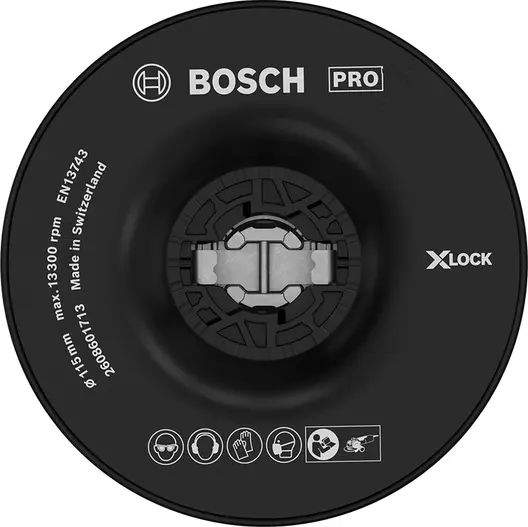 Подложна шайба Bosch за ъглошлайф твърда  ф 115 мм, X-Lock, PRO